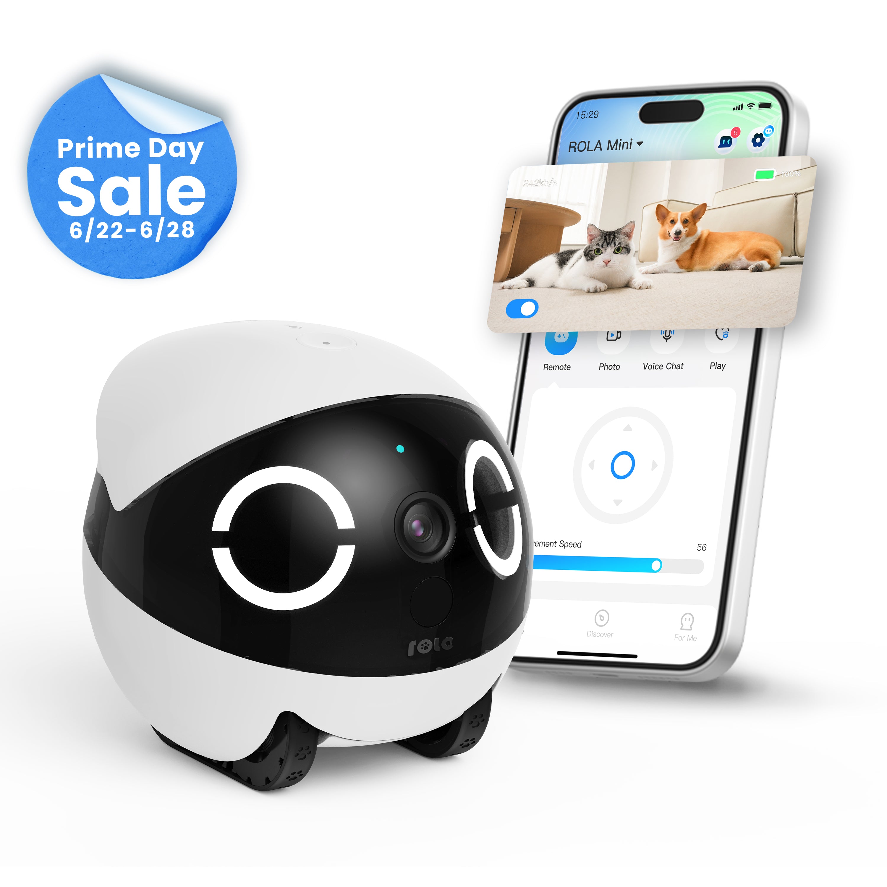 ROLA Mini Haustiermonitor – Zwei-Wege-Audio